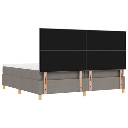Boxspringbett mit Matratze Taupe 200 x 200 cm Stoff