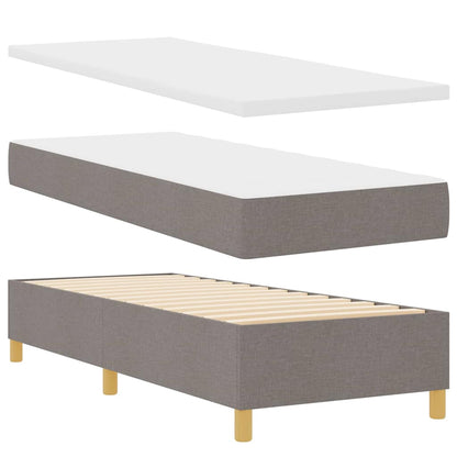 Boxspringbett mit Matratze mit Kopfteil Taupe 80 x 200 cm Stoff