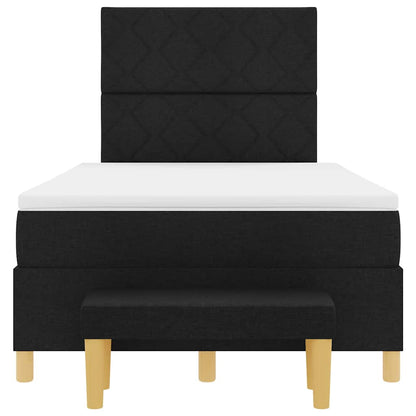 Boxspringbett mit Matratze Schwarz 120 x 190 cm Stoff