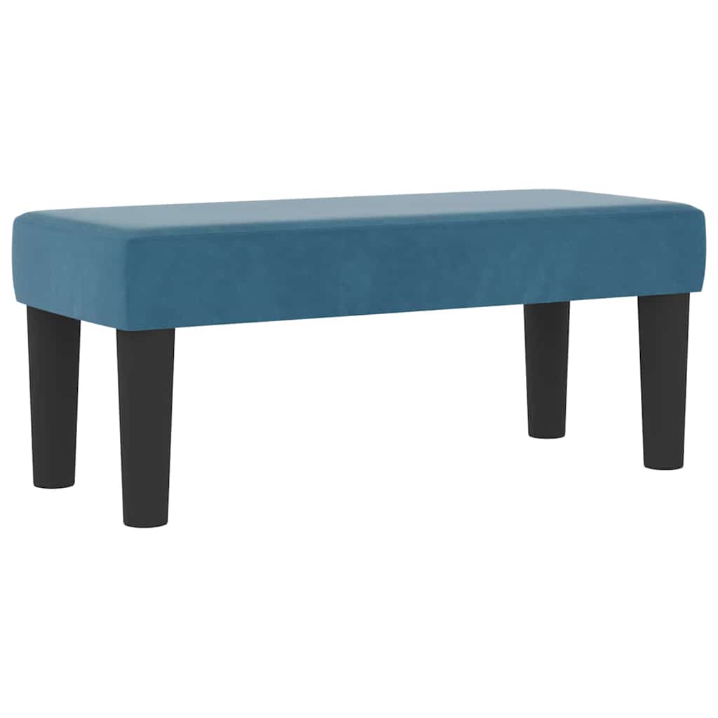 Boxspringbett mit Matratze Dunkelblau 90 x 200 cm Samt