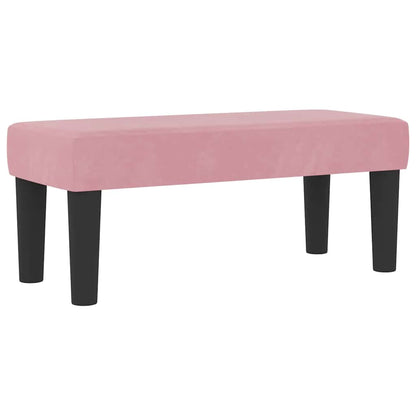 Boxspringbett mit Matratze mit Kopfteil Rosa 90 x 200 cm Samt