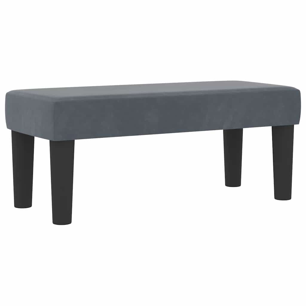 Boxspringbett mit Matratze Dunkelgrau 100 x 200 cm Samt