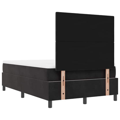 Boxspringbett mit Matratze Schwarz 120 x 190 cm Samt