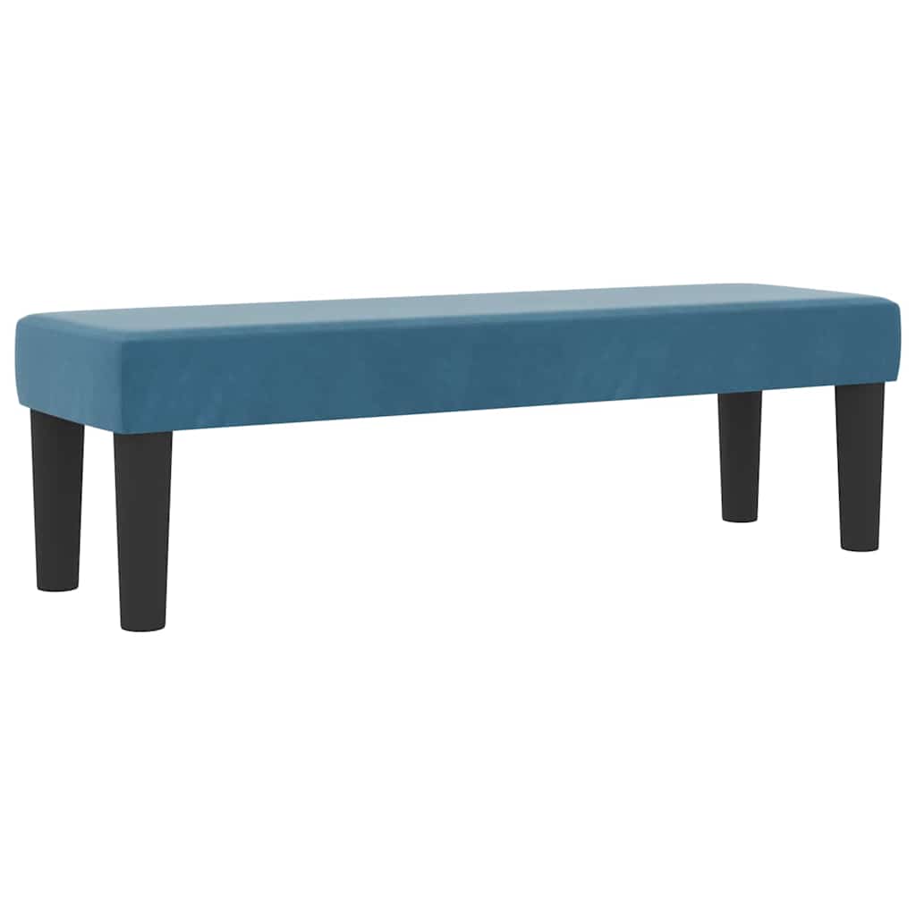 vidaXL Boxspringbett mit Matratze Dunkelblau 140 x 200 cm Samt