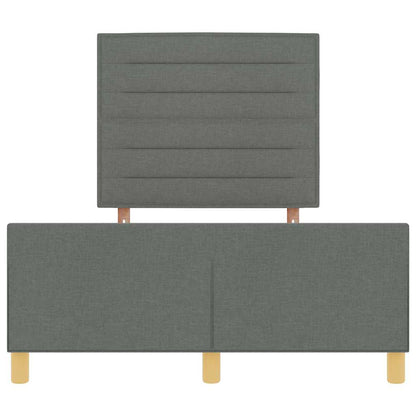Bettgestell mit Kopfteil Dunkelgrau 120 x 190 cm Stoff