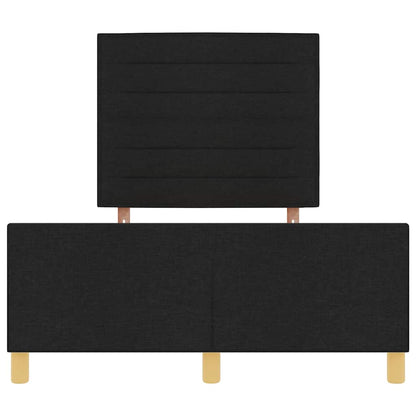 Bettgestell mit Kopfteil Schwarz 120 x 190 cm Stoff