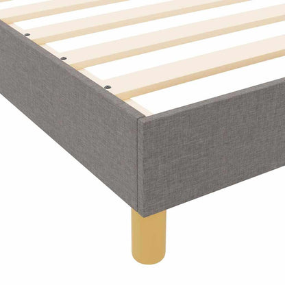vidaXL Bettgestell mit Kopfteil Taupe 120 x 190 cm Stoff
