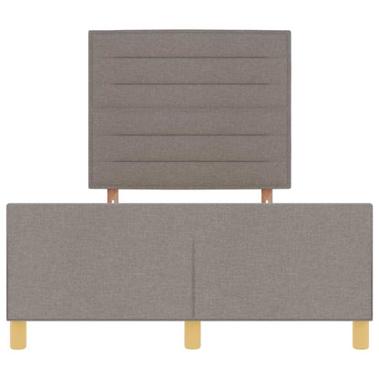 vidaXL Bettgestell mit Kopfteil Taupe 120 x 190 cm Stoff