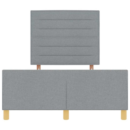 Bettgestell mit Kopfteil Hellgrau 120 x 200 cm Stoff