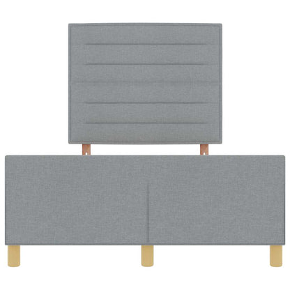 Bettgestell mit Kopfteil Hellgrau 140 x 190 cm Stoff