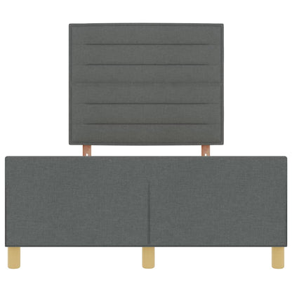 Bettgestell mit Kopfteil Dunkelgrau 140 x 190 cm Stoff