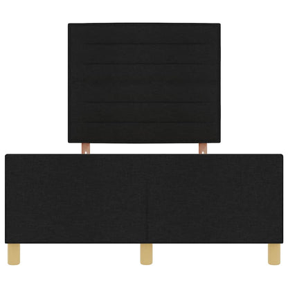Bettgestell mit Kopfteil Schwarz 140 x 200 cm Stoff