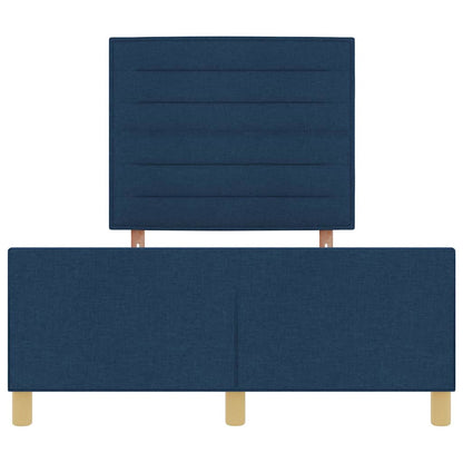 Bettgestell mit Kopfteil Blau 140 x 200 cm Stoff