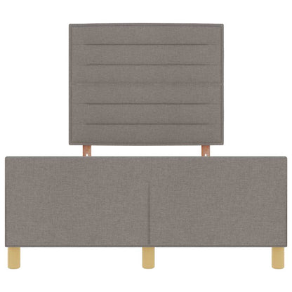 Bettgestell mit Kopfteil Taupe 160 x 200 cm Stoff