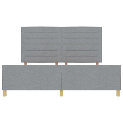 Bettgestell mit Kopfteil Hellgrau 180 x 200 cm Stoff