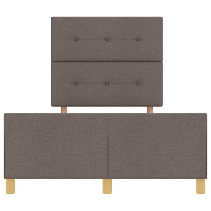 vidaXL Bettgestell mit Kopfteil Taupe 120 x 190 cm Stoff