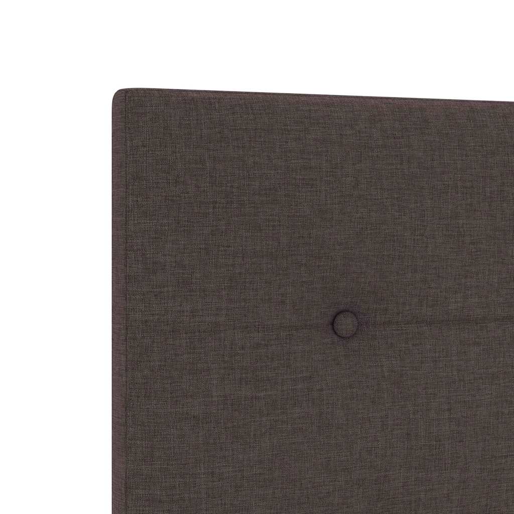 Bettgestell mit Kopfteil Dunkelbraun 140 x 200 cm Stoff