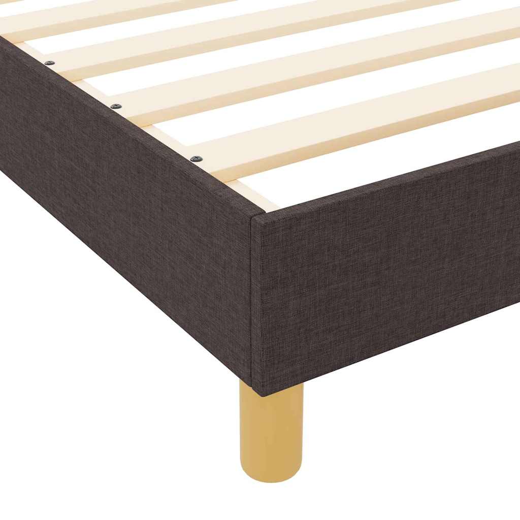 vidaXL Bettgestell mit Kopfteil Dunkelbraun 180 x 200 cm Stoff