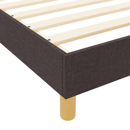 vidaXL Bettgestell mit Kopfteil Dunkelbraun 180 x 200 cm Stoff