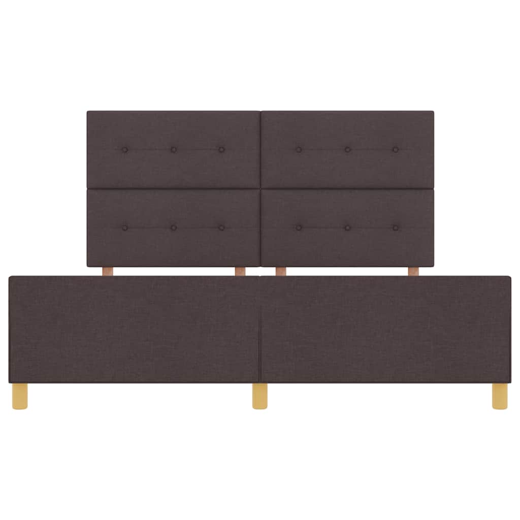 vidaXL Bettgestell mit Kopfteil Dunkelbraun 180 x 200 cm Stoff