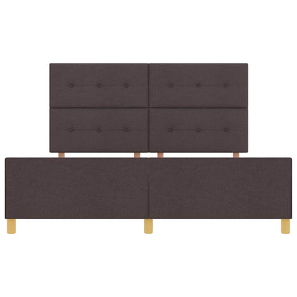 vidaXL Bettgestell mit Kopfteil Dunkelbraun 180 x 200 cm Stoff