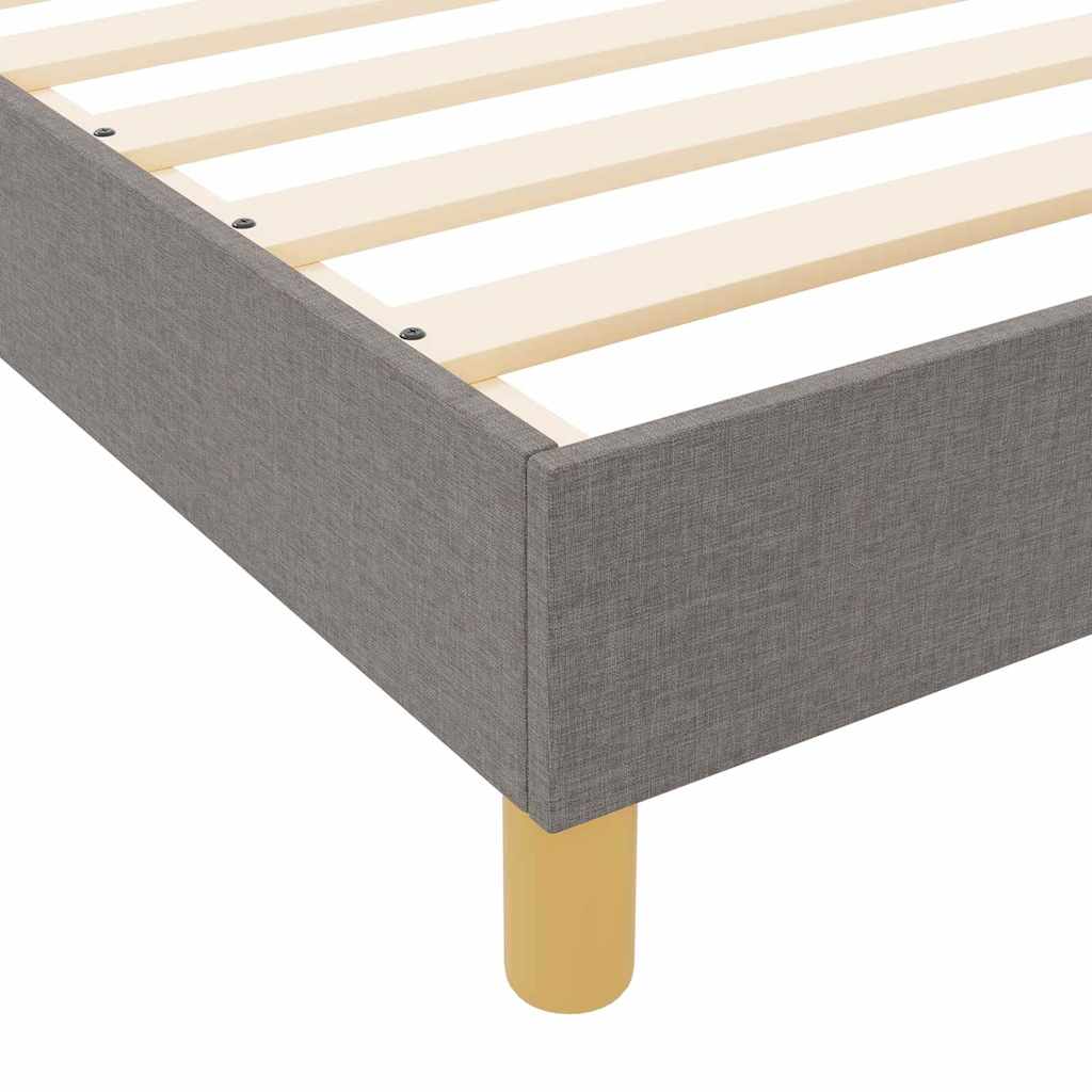 vidaXL Bettgestell mit Kopfteil Taupe 120 x 190 cm Stoff