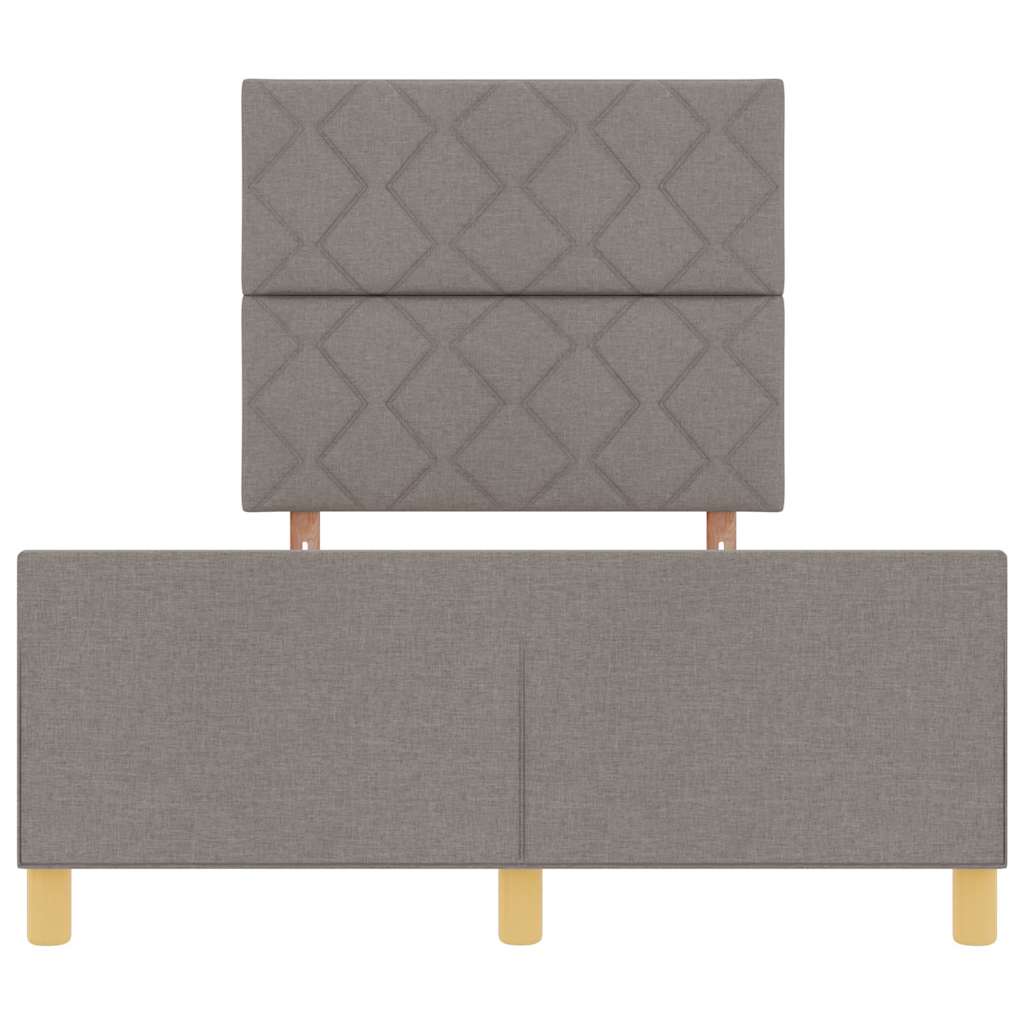vidaXL Bettgestell mit Kopfteil Taupe 120 x 190 cm Stoff