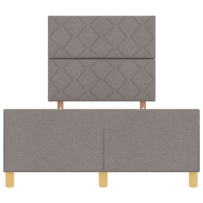 vidaXL Bettgestell mit Kopfteil Taupe 120 x 190 cm Stoff