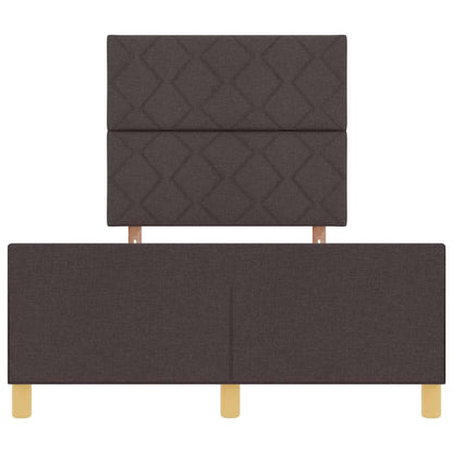 Bettgestell mit Kopfteil Dunkelbraun 120 x 200 cm Stoff