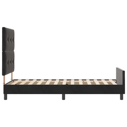 Boxspringbett mit Kopfteil Schwarz 90 x 200 cm Samt