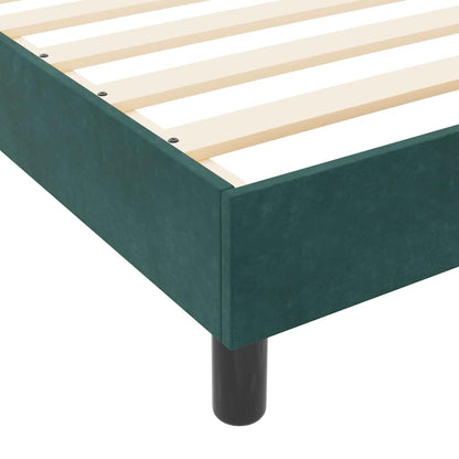 vidaXL Boxspringbett mit Kopfteil Dunkelgrün 180 x 200 cm Samt