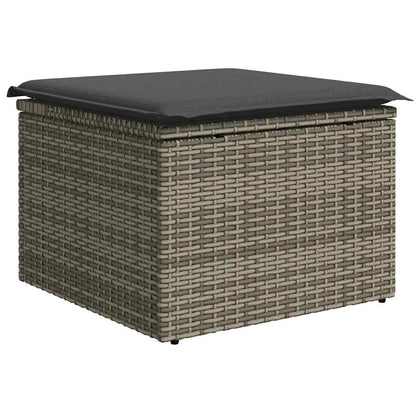 vidaXL Garten-Sofa-Set mit Kissen 8 pcs Hellgrau Poly Rattan
