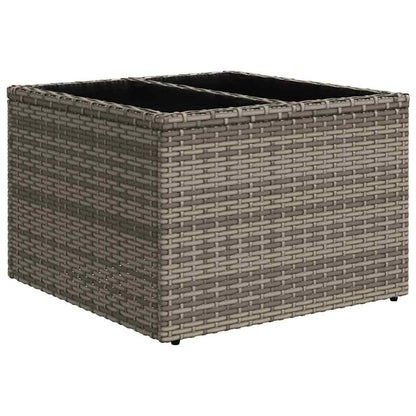 vidaXL Garten-Sofa-Set mit Kissen 10 pcs Grau Poly Rattan