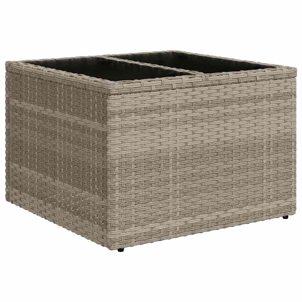 vidaXL Gartensofa-set mit Speicher 11 pcs Hellgrau Poly-Rattan