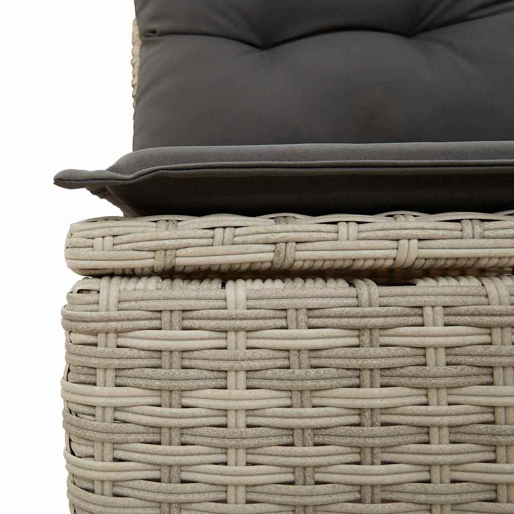 vidaXL Gartensofa-set mit Kissen 8 pcs Hellgrau Poly-Rattan