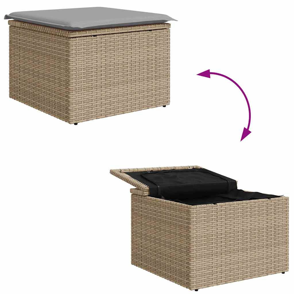 vidaXL Gartensofa-set 6 pcs Beige und Hellgrau Poly-Rattan