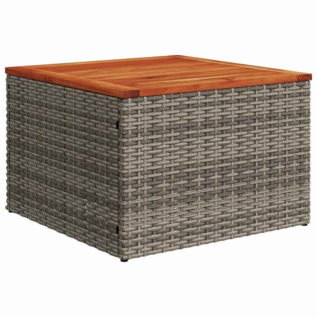 vidaXL Gartensofa-set mit Speicher 9 pcs Grau Poly-Rattan