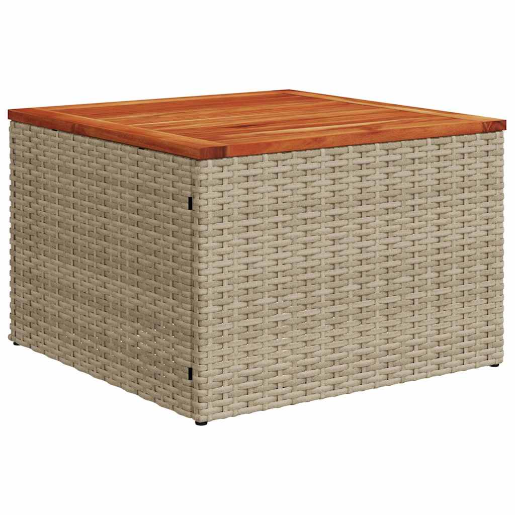 vidaXL Gartensofa-set 9 pcs Beige und Hellgrau Poly-Rattan