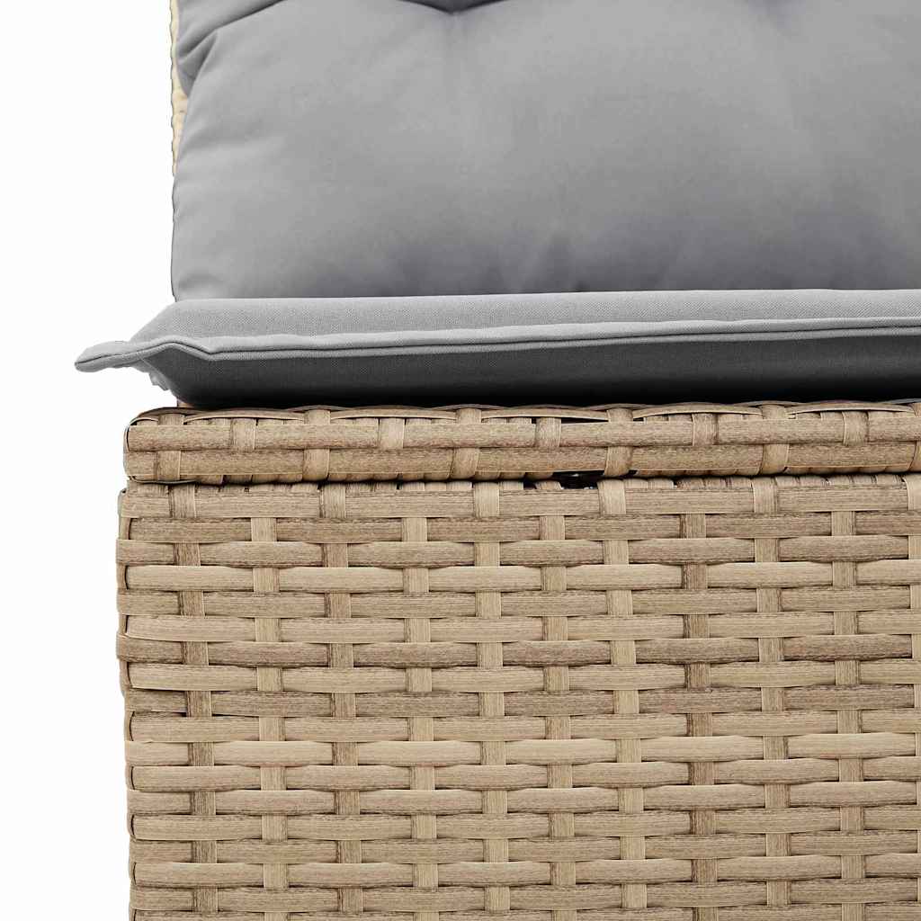 vidaXL Salon de jardin 7 pcs Beige et gris clair Résine tressée