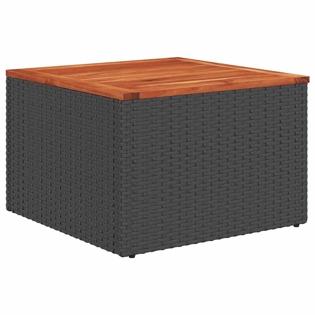 vidaXL Salon de jardin avec rangement 7 pcs Noir Résine tressée