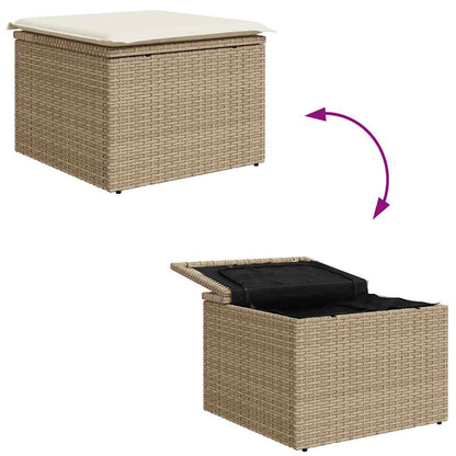 vidaXL Gartensofa-set mit Kissen 6 pcs Beige und Creme Polyrattan