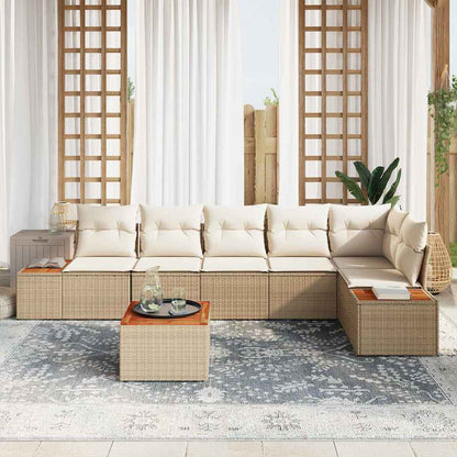 vidaXL Gartensofa-set mit Kissen 6 pcs Beige und Creme Polyrattan