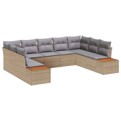 vidaXL Salon de jardin avec coussins 5 pcs Beige et gris clair Résine tressée