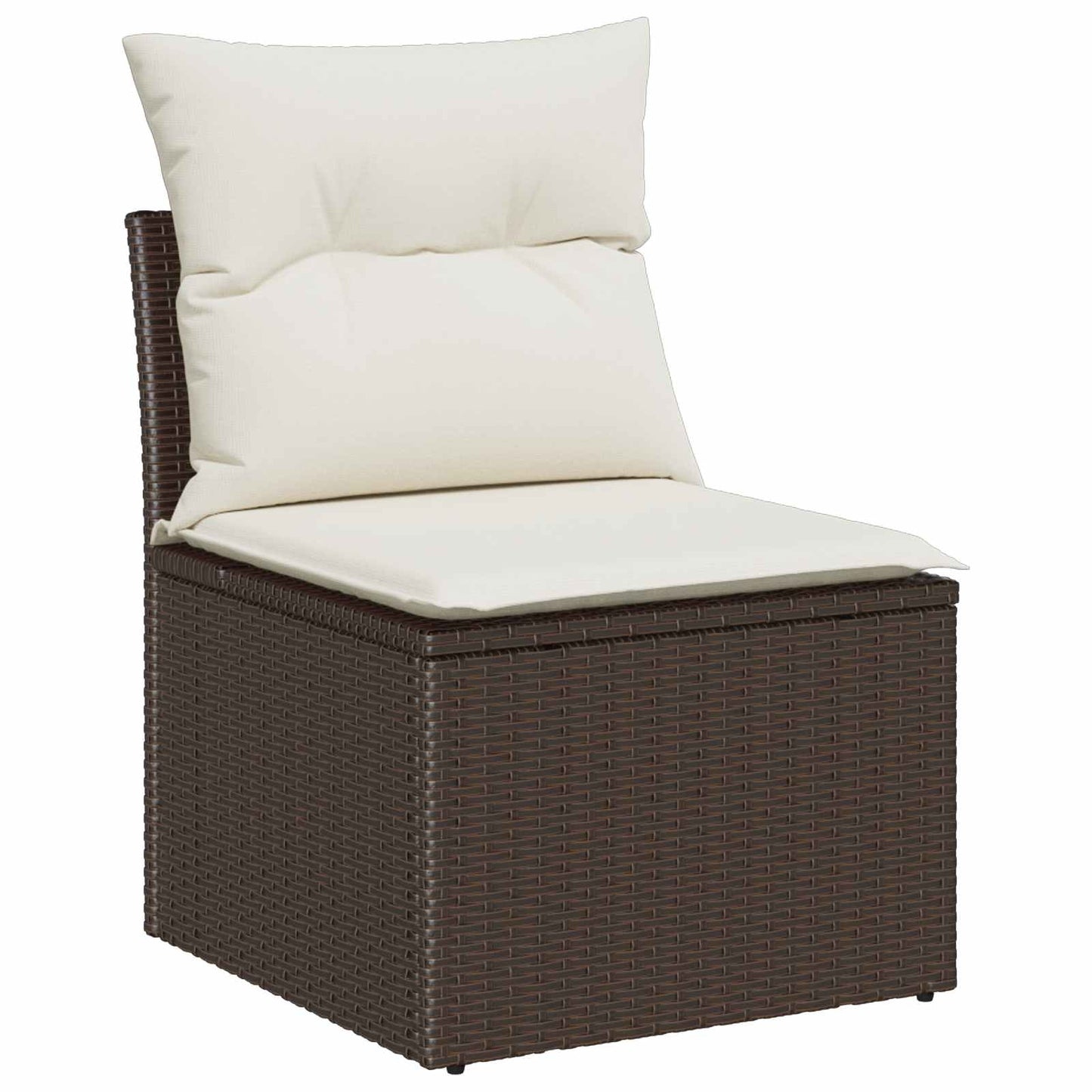 vidaXL Gartensofa-set mit Kissen mit Kissen 6 pcs Braun Poly Rattan