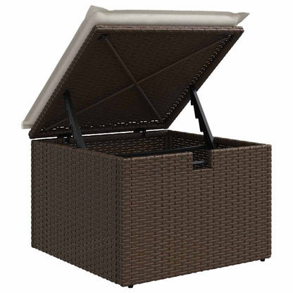 vidaXL Gartensofa-set mit Kissen 4 pcs Braun und Creme Poly-Rattan