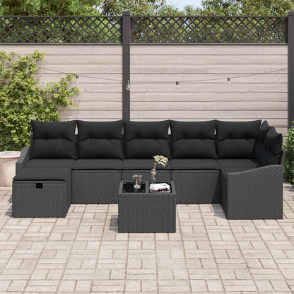 Sofa Set mit Kissen mit Speicher 8 pcs Poly-Rattan