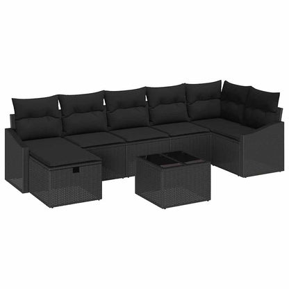 Sofa Set mit Kissen mit Speicher 8 pcs Poly-Rattan