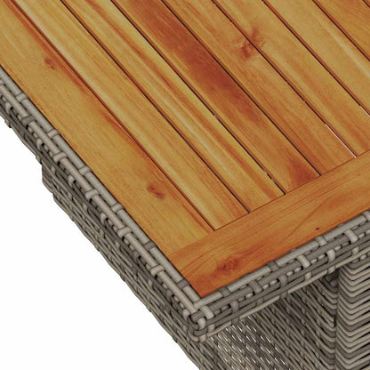 Gartensofa-set mit Kissen mit Speicher 6 pcs Grau Poly-Rattan