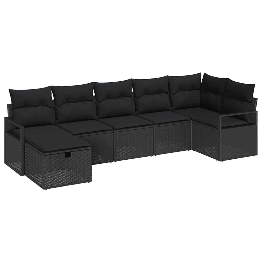 Sofa Set mit Kissen 5 pcs Poly-Rattan