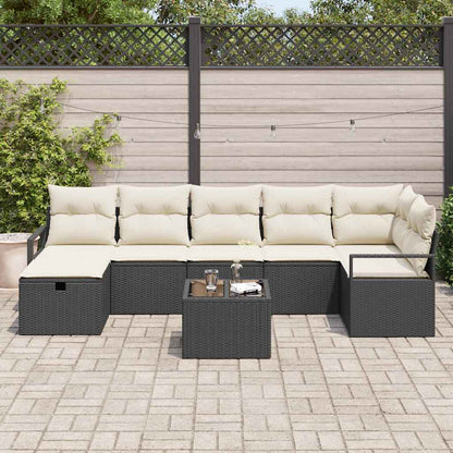 vidaXL Sofa Set mit Kissen 4 pcs Poly-Rattan